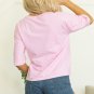Light Pink Flag Bow Graphic Crewneck Tee