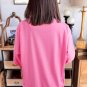 Sachet Pink Floral Patched Half Sleeve Tunic Top
