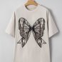 Casual Oversize Big Bow Printed Drop Shoulder Tunic Casual Tee