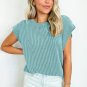 Canton Twisted Rib Wide Sleeve Crew Neck T Shirt