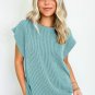 Canton Twisted Rib Wide Sleeve Crew Neck T Shirt