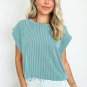 Canton Twisted Rib Wide Sleeve Crew Neck T Shirt