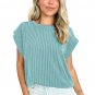 Canton Twisted Rib Wide Sleeve Crew Neck T Shirt