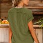 Jungle Green Textured Knit Exposed Stitching T Shirt
