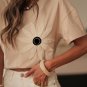 Oatmeal Contrast Crochet Floral Graphic Drop Shoulder Loose Tee