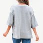 High Raglan Half Sleeve V Neck Oversized T Shirt