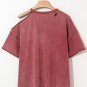 Clay One Shoulder Half Sleeve Oversized Tunic T Shirt