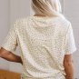 Yellow MAMA Letter Graphic Leopard Loose Tee