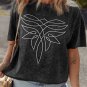 Black Floral Embroidered Mineral Wash Crew Neck T Shirt