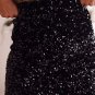 Black Sequin Bodycon Mini Skirt