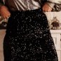 Black Sequin Bodycon Mini Skirt