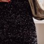 Black Sequin Bodycon Mini Skirt