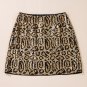 Brown Sequined Leopard Print Disco Mini Skirt