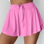 Bonbon Drawstring High Waist Lined Tennis Skorts