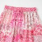 Red Boho Pattern Print Tassel Drawstring High Waist Maxi Dress