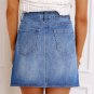 Ashleigh Blue Wrapped Crossed Waist Denim Mini Skirt