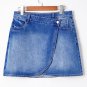 Ashleigh Blue Wrapped Crossed Waist Denim Mini Skirt
