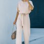 Apricot Oh So Glam Belted Wide Leg Jumpsuit