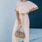 Apricot Oh So Glam Belted Wide Leg Jumpsuit