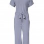 Gray Oh So Glam Belted Wide Leg Jumpsuit