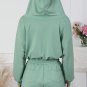 Blue French Terry Hoodie Romper