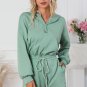 Blue French Terry Hoodie Romper