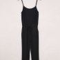 Black Drawstring Waist Spaghetti Straps Jumpsuit