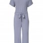 Gray Oh So Glam Belted Wide Leg Jumpsuit