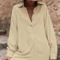 Half Button Shirt Collar Long Sleeve Loose Romper