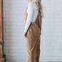 Gray Morn Solid Pocketed Loose Fit Corduroy Overall