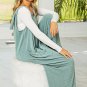 Moonlight Jade Corded Tie Straps V Neck Wide Leg Jumpsuit