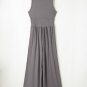 Medium Grey Cinched Waist Sleeveless Wide Leg Jumpsuit