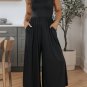 Black Open Back Wide Leg Jumpsuit