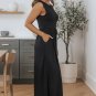 Black Open Back Wide Leg Jumpsuit