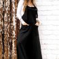 Black Knotted Straps Patch Pocket Wide Leg Jumpsuit