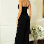 Black Sequin Tube Top Wide Leg Jumpsuit