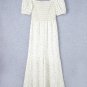 White Boho Floral Smocked Wide Leg Short Puff Sleeve Jumpsuit
