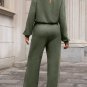 Laurel Green Solid Ribbed Knit Keyhole Back High Waist Jumpsuit
