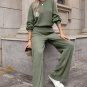 Laurel Green Solid Ribbed Knit Keyhole Back High Waist Jumpsuit