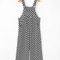 Black Checkered Print Pocketed Wide Leg Jumpsuit