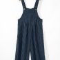 Sail Blue Plaid Print Buttoned Pocketed High Waist Overall