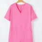 Bonbon Loose Half Sleeve V Neck Knit Romper