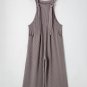 Philippine Gray Corded Adjustable Straps Wide Leg Loose Overall
