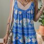 Blue Floral Print Wide Leg Sleeveless Jumpsuit