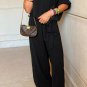 Black Checkered Mesh One Shoulder Short Sleeve Knotted Waist Jumpsuit