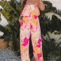 Multicolour Floral Print Ruffled High Waist Tube Top Loose Jumpsuit