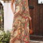 Red Paisley Printed Spaghetti Straps Elegant Wide Leg Jumpsuit