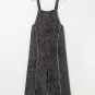Dark Grey Light Wash Frayed Exposed Seam Wide Leg Denim Overall