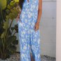 Myosotis Floral Print Half Button Wide Leg Relaxed Sleeveless Jumpsuit