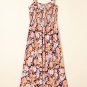 Black Floral Print Smocked High Waist Square Neck Jumpsuit